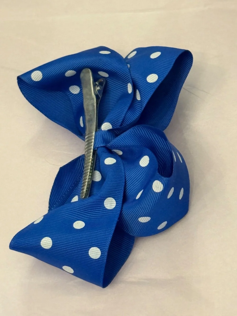 Royal Blue & White Polka Dot Grosgrain